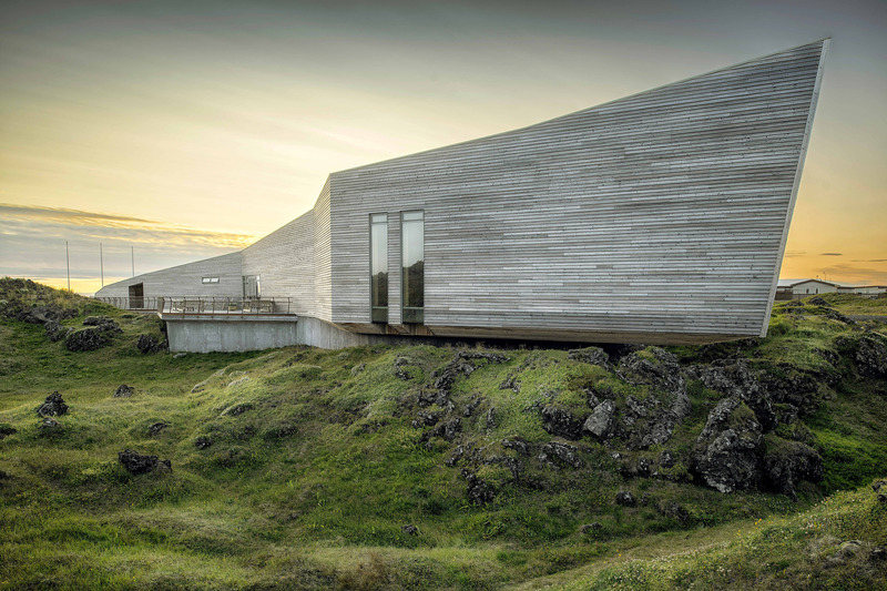 Press kit | 6422-01 - Press release | Visitor Center for Snæfellsjökull National Park - Arkis Architects - Commercial Architecture - One of the main goals in designing the building at this location was that it would be constructed with as little disturbance as possible - Photo credit: Karl Vilhjálmsson