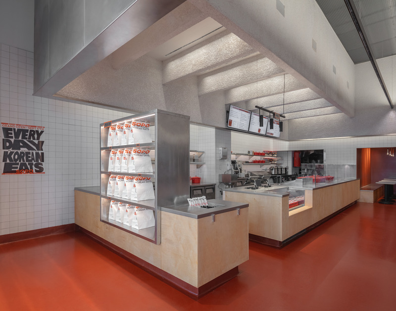 Press kit | 7707-01 - Press release | Model Practice Transforms Historic Garment District Space into Award-Winning Korean Restaurant - Model Practice - Commercial Interior Design - Photo credit: Naho Kubota
