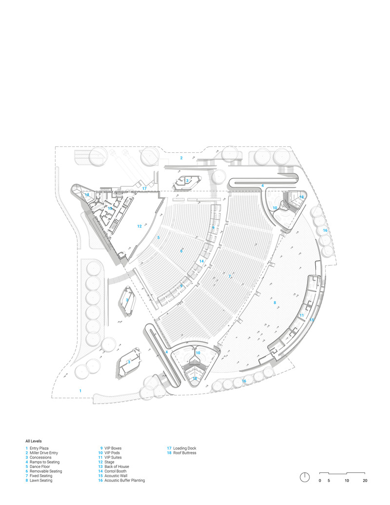 Dossier de presse | 2197-02 - Communiqué de presse | PNE Amphitheatre / Freedom Mobile Arch - Revery Architecture - Architecture commerciale - All levels plan - Crédit photo : Revery