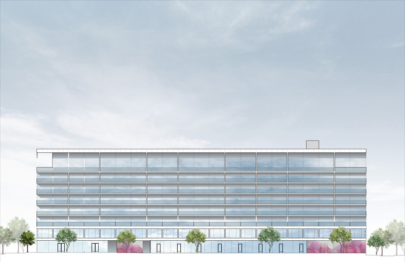 Press kit | 5795-09 - Press release | ANX Crafts Rhythmic Urban Form and Street-Level Vitality in Las Vegas Project - ANX - Commercial Architecture - NORTH TOWER, SOUTH ELEVATION - Photo credit: ANX