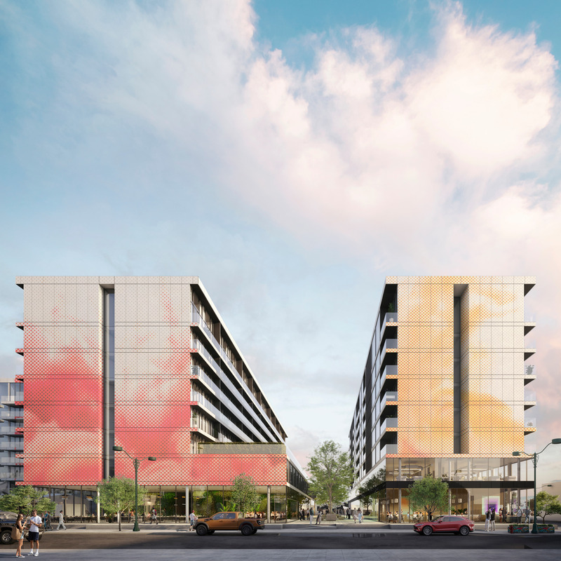 Press kit | 5795-09 - Press release | ANX Crafts Rhythmic Urban Form and Street-Level Vitality in Las Vegas Project - ANX - Commercial Architecture - WEST VIEW - Photo credit: ANX