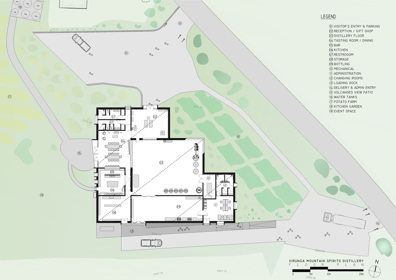Press kit | 7043-02 - Press release | BE_Design - Virunga Mountain Spirits - BE_Design - Commercial Architecture - Floor Plan  - Photo credit: BE_Design 