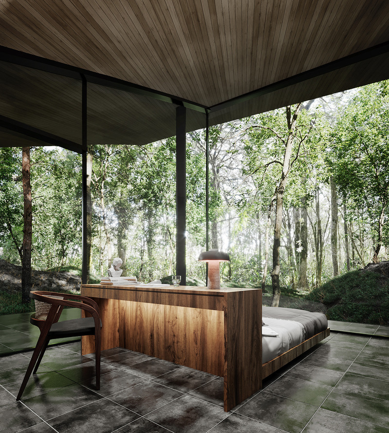 Press kit | 7709-01 - Press release | Forest Within – A Retreat in Kitakaruizawa - inspatia - Residential Architecture - Photo credit: inspatia