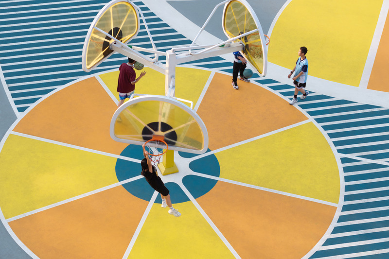 Dossier de presse | 7740-01 - Communiqué de presse | Activation of Urban Negative Space - JU•Basketball Park - HID Landscape Architecture - Architecture de paysage - Crédit photo : HID