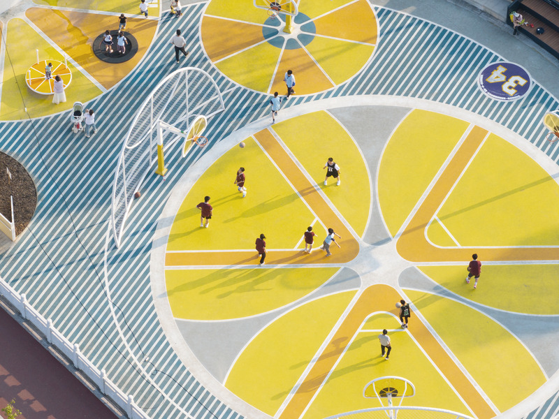 Dossier de presse | 7740-01 - Communiqué de presse | Activation of Urban Negative Space - JU•Basketball Park - HID Landscape Architecture - Architecture de paysage - Crédit photo : HID