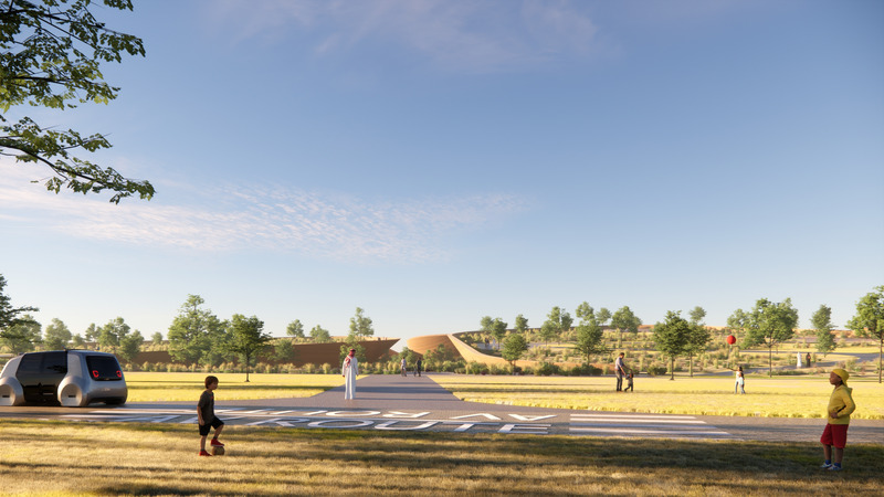 Dossier de presse | 7715-01 - Communiqué de presse | Omrania Wins Architizer A+ Awards for Visionary Water Treatment Complex at King Salman Park - Omrania, part of 10N Collective - Design urbain - Crédit photo : Omrania