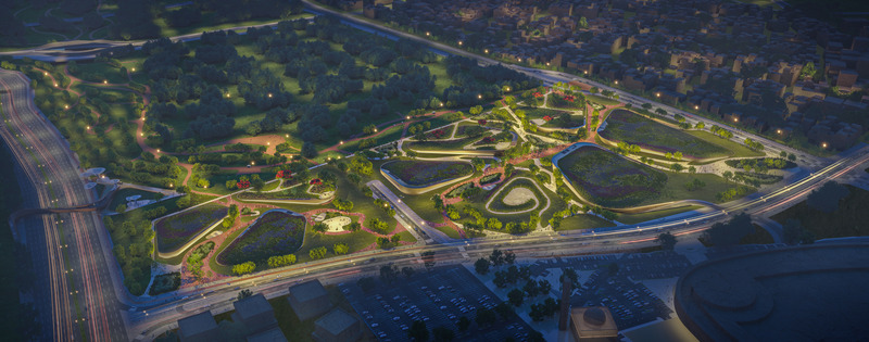 Dossier de presse | 7715-01 - Communiqué de presse | Omrania Wins Architizer A+ Awards for Visionary Water Treatment Complex at King Salman Park - Omrania, part of 10N Collective - Design urbain - Crédit photo : Omrania