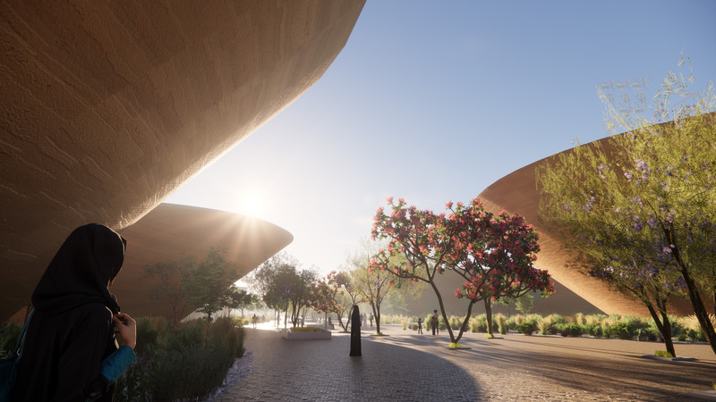 Dossier de presse | 7715-01 - Communiqué de presse | Omrania Wins Architizer A+ Awards for Visionary Water Treatment Complex at King Salman Park - Omrania, part of 10N Collective - Design urbain - Crédit photo : Omrania