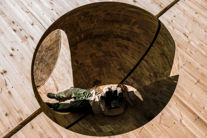 Press kit | 5671-01 - Press release | 'Faire le vide' at Poisson Blanc Regional Park - Luca Fortin + Atelier mock/up - Art - Photo credit: Behind Creation