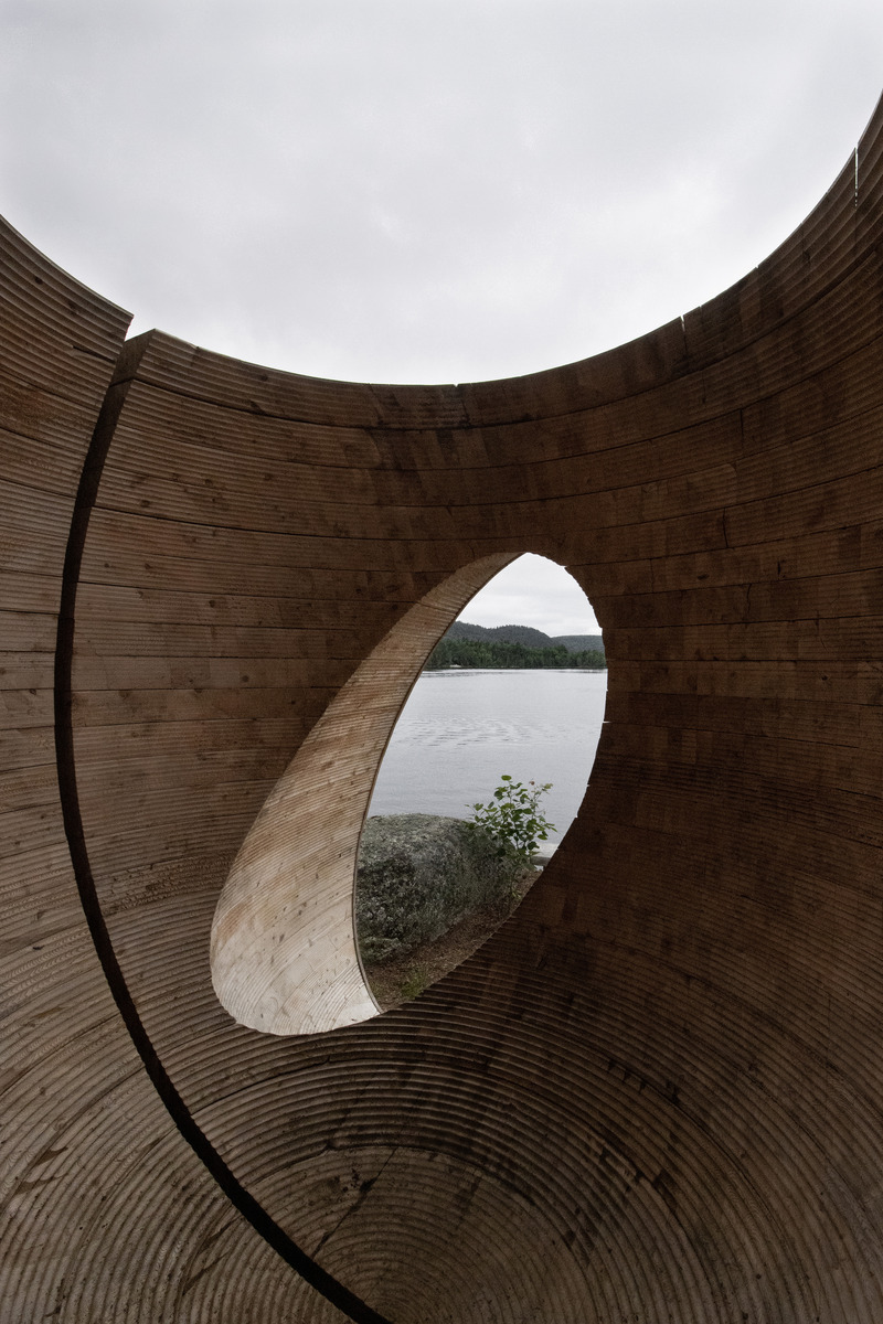 Press kit | 5671-01 - Press release | 'Faire le vide' at Poisson Blanc Regional Park - Luca Fortin + Atelier mock/up - Art - Photo credit: Maryse Béland