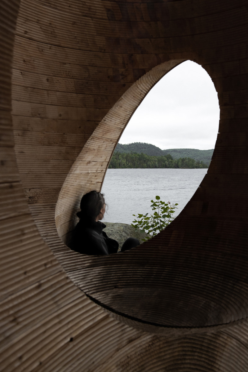 Press kit | 5671-01 - Press release | 'Faire le vide' at Poisson Blanc Regional Park - Luca Fortin + Atelier mock/up - Art - Photo credit: Maryse Béland