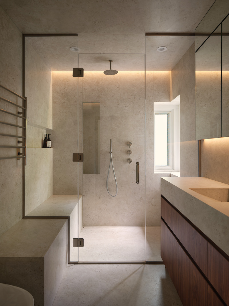 Press kit | 3213-03 - Press release | Maplewood Residence - Salem Architecture - Residential Interior Design - Bathroom - Photo credit: Phil Bernard