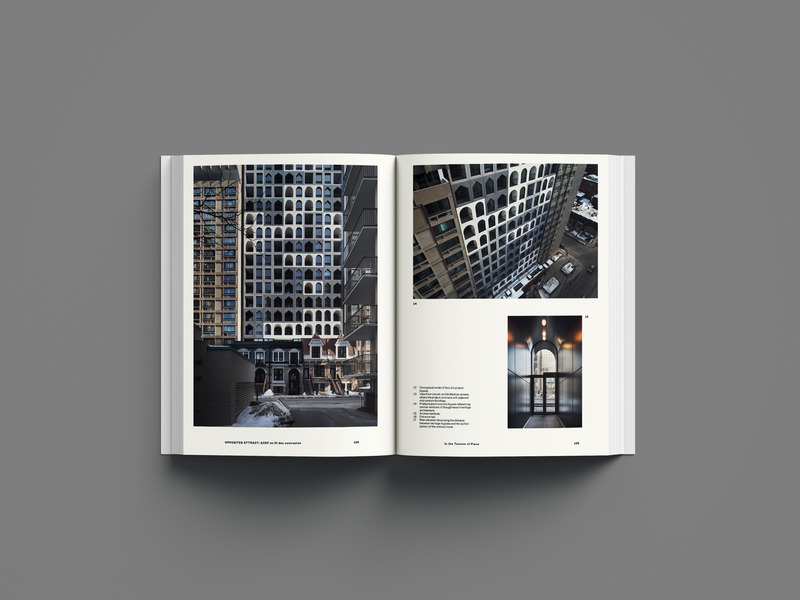 Press kit | 1317-28 - Press release | Opposites Attract: ACDF au fil des contrastes — A Vivid Dive into the DNA of a Quebec Studio with International Reach - ACDF Architecture - Edition - Photo of a double-page spread - Link, Montreal - Photo credit: FRAME - Adrien Williams (project)