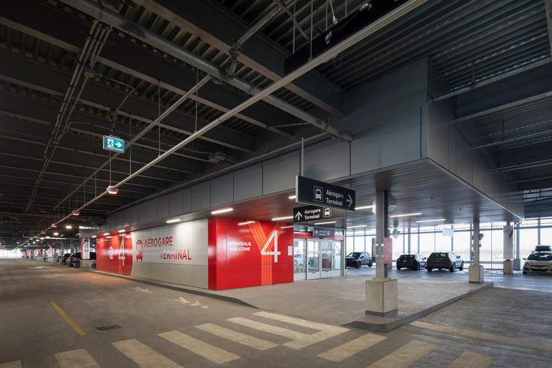 Press kit | 2275-05 - Press release | From Function to Sustainable Art: The YUL Montréal-Trudeau International Airport P4 Parking Facility Welcomes a World in Motion - Jodoin Lamarre Pratte architectes and Lemay in consortium - Commercial Architecture - <p class="">P4 Parking Facility at YUL Montréal-Trudeau International Airport <span lang="EN-CA"></span></p> - Photo credit: <p class="">Adrien Williams — Jodoin Lamarre Pratte architectes and Lemay in consortium</p>