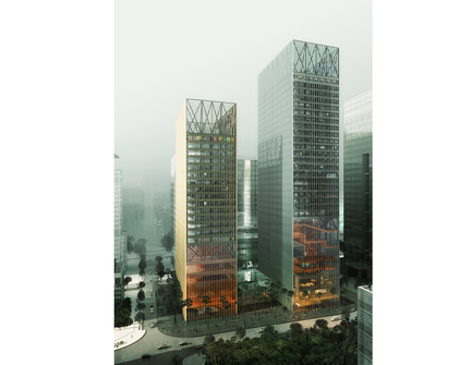 Press kit | 809-05 - Press release | Azure announces the finalists of the second annual AZ Awards - Azure Magazine - Competition - Firm:&nbsp;REX+JET+AIM<br>Project:&nbsp;Two Office Towers