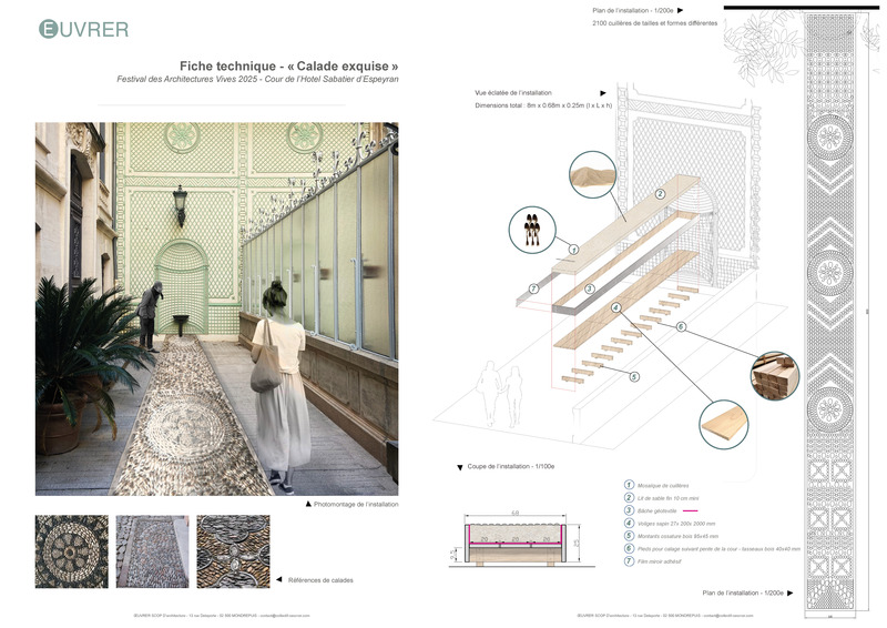 Press kit | 7732-01 - Press release | Calade Exquise : Public Prize - Festival des Architectures Vives 2025 - Collectif Œuvrer - Event + Exhibition - Photo credit: ©collectif Oeuvrer