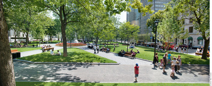 Press kit | 602-11 - Press release | Square Dorchester - Claude Cormier Architectes Paysagistes + Groupe IBI-CHBA (Lemay) - Landscape Architecture - Photo credit: Marc Cramer