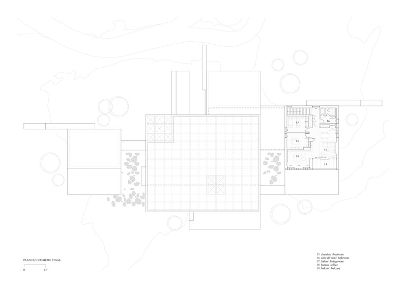 Dossier de presse | 1317-29 - Communiqué de presse | La Maison de la Baie de l’Ours - ACDF Architecture - Architecture résidentielle - Plan de l'étage - Crédit photo :  ACDF 