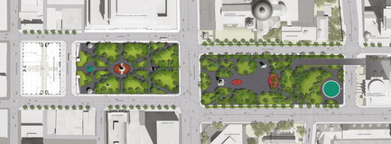 Press kit | 602-11 - Press release | Square Dorchester - Claude Cormier Architectes Paysagistes + Groupe IBI-CHBA (Lemay) - Landscape Architecture - Photo credit: Cardinal Hardy et Claude Cormier Architectes Paysagistes Inc.