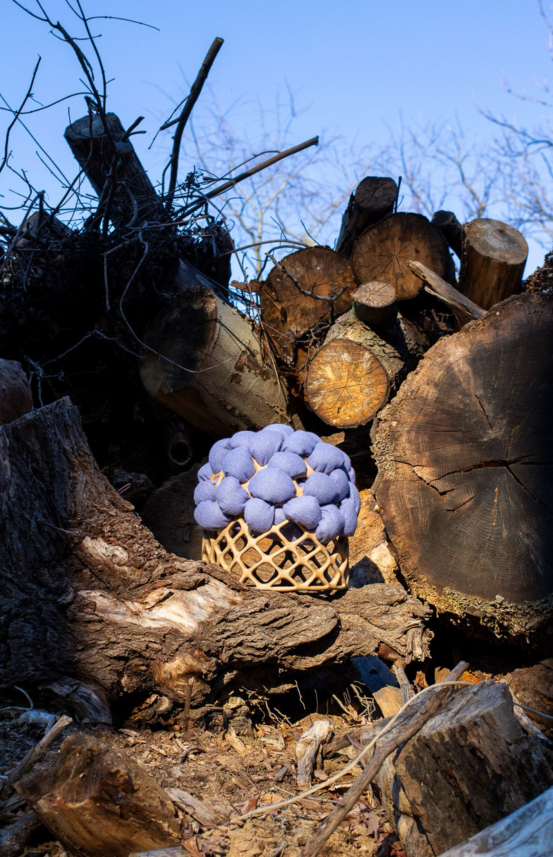 Dossier de presse | 7754-01 - Communiqué de presse | Common Object Studio: Designing for a Regenerative Future — AZ Awards Emerging Design Firm - Common Object Studio - Design industriel - Nodo stool printed from wood waste  - Crédit photo : Justin Beitzel