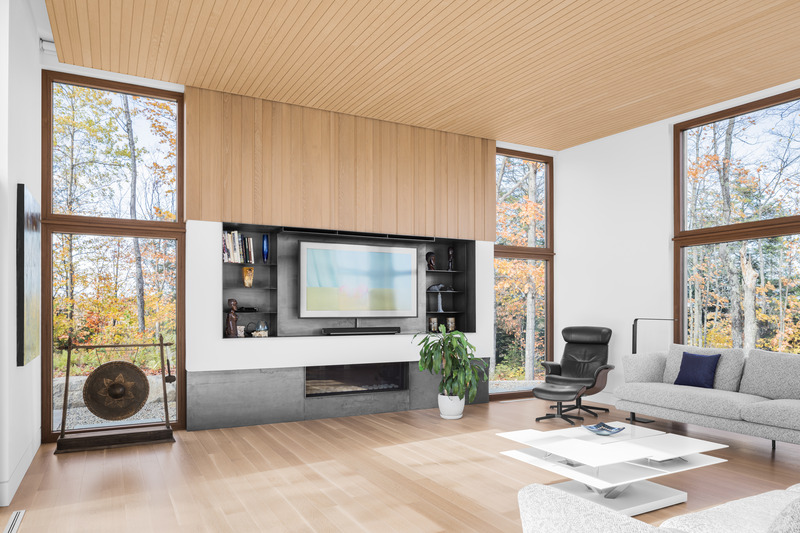 Press kit | 1572-06 - Press release | The Hauts-Bois House - Thellend Fortin Architectes - Residential Architecture - Photo credit: Charles Lanteigne