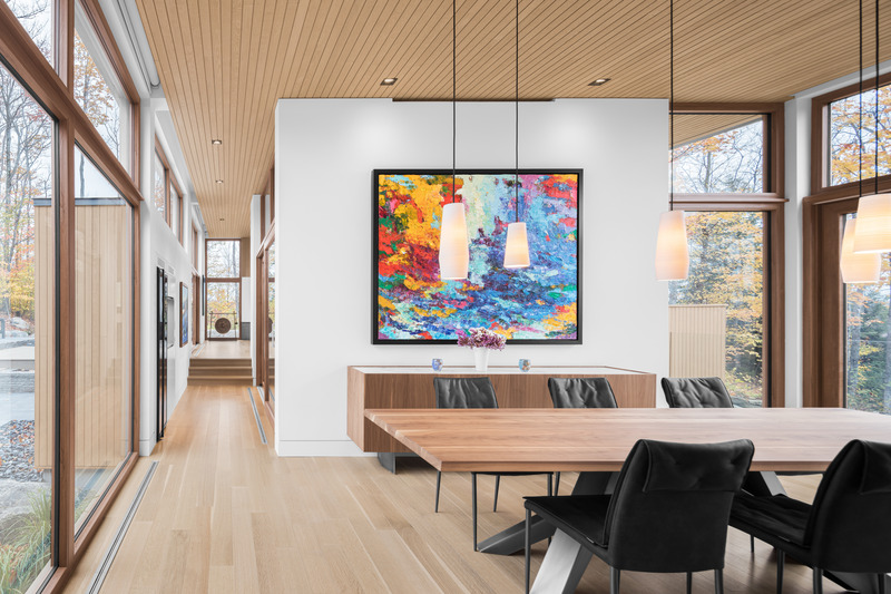 Press kit | 1572-06 - Press release | The Hauts-Bois House - Thellend Fortin Architectes - Residential Architecture - Photo credit: Charles Lanteigne