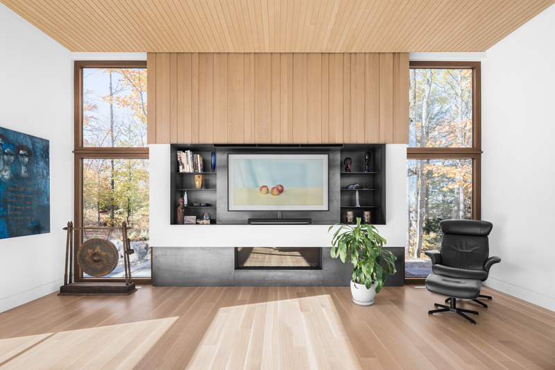 Press kit | 1572-06 - Press release | The Hauts-Bois House - Thellend Fortin Architectes - Residential Architecture - Photo credit: Charles Lanteigne