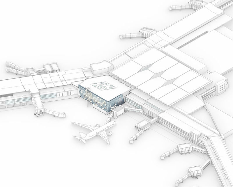 Press kit | 2275-07 - Press release | A New Centre Enhances the Transit Experience at YUL Montréal–Trudeau International Airport - Jodoin Lamarre Pratte architectes - Commercial Architecture - Photo credit: Jodoin Lamarre Pratte architectes