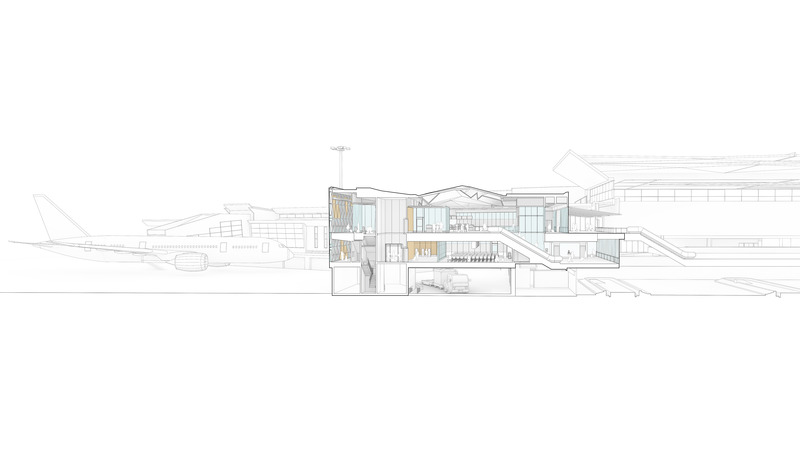 Press kit | 2275-07 - Press release | A New Centre Enhances the Transit Experience at YUL Montréal–Trudeau International Airport - Jodoin Lamarre Pratte architectes - Commercial Architecture - Photo credit: Jodoin Lamarre Pratte architectes