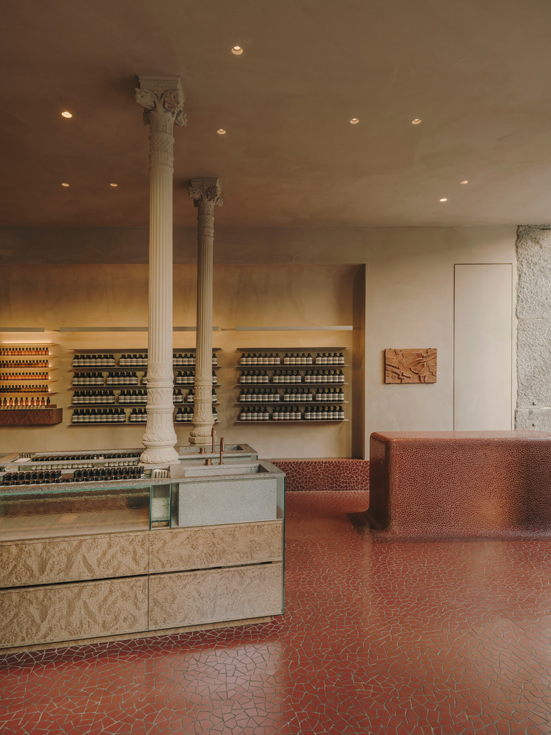 Press kit | 4709-17 - Press release | Dezeen Awards 2025 Interiors Shortlist Highlights the World's Most Striking Spaces - Dezeen - Competition - <p>Retail interior (small)</p><p>Aesop Store Las Salesas, Ciszak Dalmas and Matteo Ferrari, Madrid, Spain</p> - Photo credit: Salva López