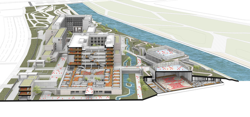 Dossier de presse | 7733-02 - Communiqué de presse | Island City Life - c+d studio - Architecture institutionnelle - conceptual  sectional axonometry - Crédit photo : c+d studio