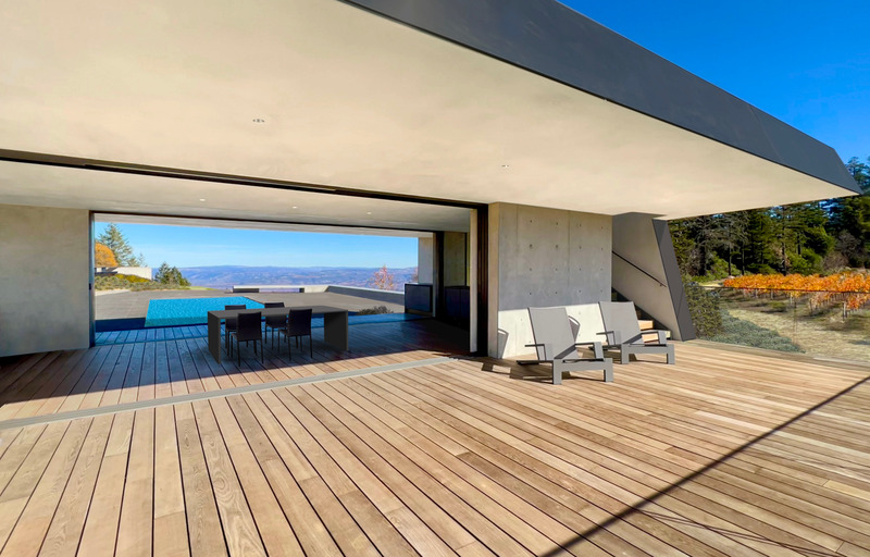 Press kit | 1891-08 - Press release | Glen Ellen Pavilion - Terry & Terry Architecture - Lifestyle - View looking toward Napa valley through pavilion - Photo credit: TTA