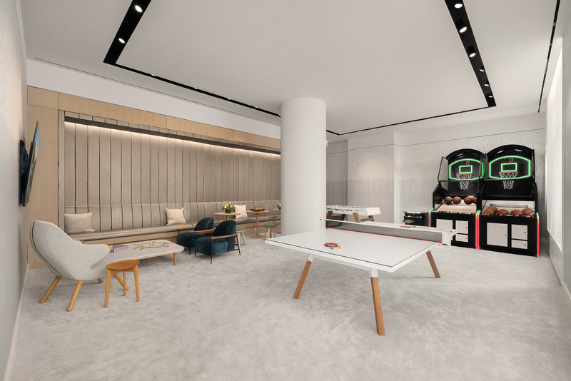 Press kit | 7777-01 - Press release | Top-Selling Manhattan New Development, Sutton Tower, Wins International BLT Built Design Award - Sutton Tower - Real Estate - Sutton Tower Game Room - Photo credit: REPN