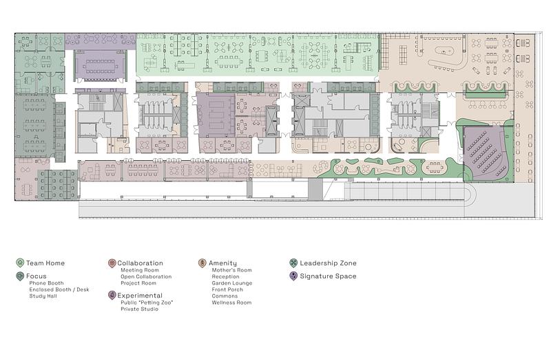 Press kit | 7791-01 - Press release | Callaghan Horiuchi Marks One Year of Arvest at Ledger - Callaghan Horiuchi - Commercial Interior Design - <p class="">The programming strategy is translated into an activity-based plan organized around five flexible space typologies and two dedicated leadership zones. </p> - Photo credit: <p>Callaghan Horiuchi</p>