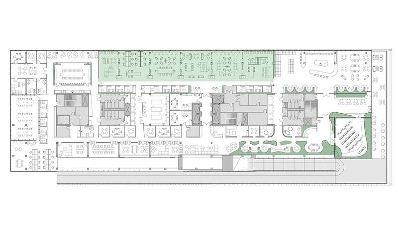 Press kit | 7791-01 - Press release | Callaghan Horiuchi Marks One Year of Arvest at Ledger - Callaghan Horiuchi - Commercial Interior Design - Arvest at Ledger - Team Homes - Photo credit: Callaghan Horiuchi