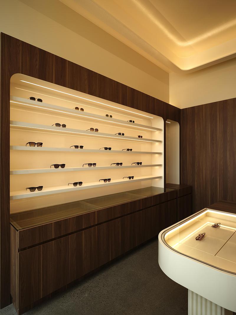 Press kit | 3491-05 - Press release | See You Vision Care: Old-World Craftsmanship Meets Modern Sensibility - Atelier SUN - Commercial Interior Design - Side Cabinet and Display - Photo credit: Joel Esposito