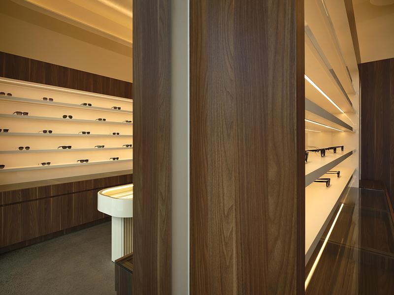 Press kit | 3491-05 - Press release | See You Vision Care: Old-World Craftsmanship Meets Modern Sensibility - Atelier SUN - Commercial Interior Design - Front Mirror - Photo credit: Joel Esposito