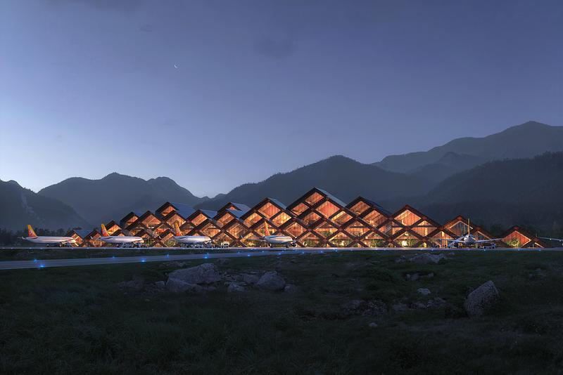 Dossier de presse | 661-90 - Communiqué de presse | World Building of the Year and Interior of the Year revealed at World Architecture Festival 2025 - World Architecture Festival - Évènement + Exposition - <p>Future Project of the Year</p><p>Gelephu International Airport by BIG - Bjarke Ingels Group </p> - Crédit photo : © BIG