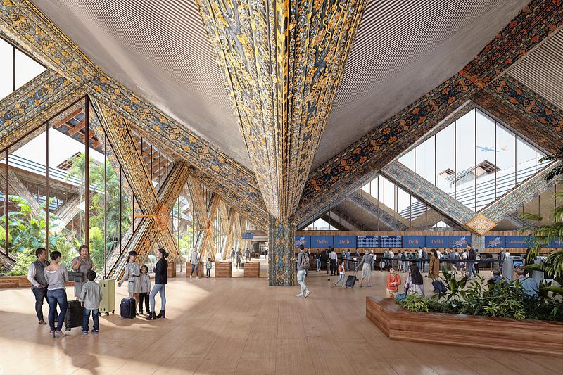 Dossier de presse | 661-90 - Communiqué de presse | World Building of the Year and Interior of the Year revealed at World Architecture Festival 2025 - World Architecture Festival - Évènement + Exposition - <p>Future Project of the Year</p><p>Gelephu International Airport by BIG - Bjarke Ingels Group</p> - Crédit photo : © BIG