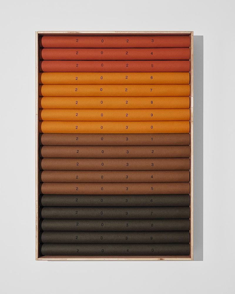 Press kit | 4709-19 - Press release | Dezeen Awards 2025 Design Winners Announcement - Dezeen - Competition - <p> Graphic design<span></span></p><p>Irreversible Scale,  Rikako Nagashima (village®) for Kvadrat </p> - Photo credit: Casper Sejersen<span></span>