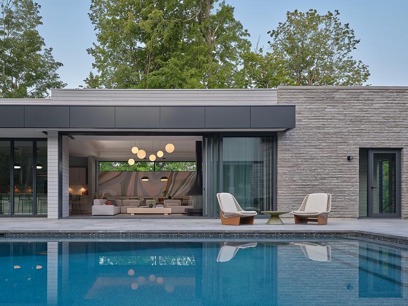 Press kit | 2942-06 - Press release | Glasgow residence - Reigo & Bauer - Residential Interior Design - Pool House - Exterior<br style=""> - Photo credit: Doublespace Photography 