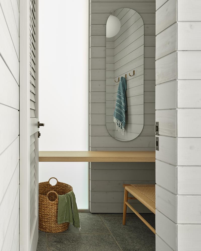 Press kit | 2942-06 - Press release | Glasgow residence - Reigo & Bauer - Residential Interior Design - Pool House - Change Room Detail<br style=""> - Photo credit: Doublespace Photography