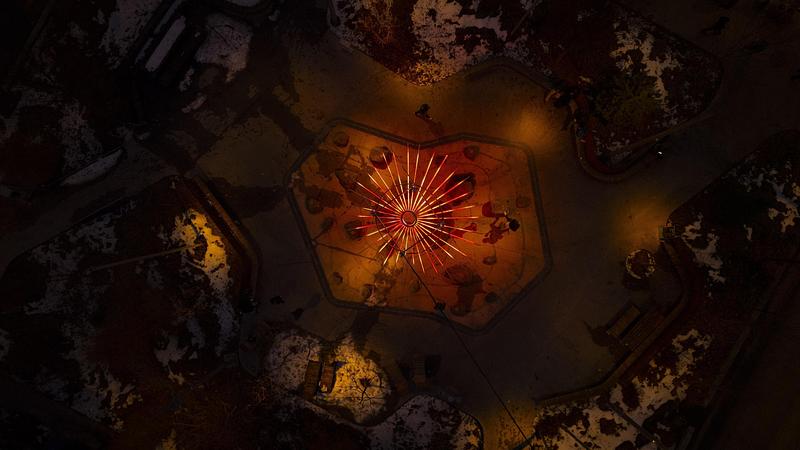 Press kit | 1090-05 - Press release | UN BRIN D’SOLEIL, Suspended Artwork in the Heart of Winter - L'Avenue du Mont-Royal - Urban Design - Photo credit: Latrompette Studio