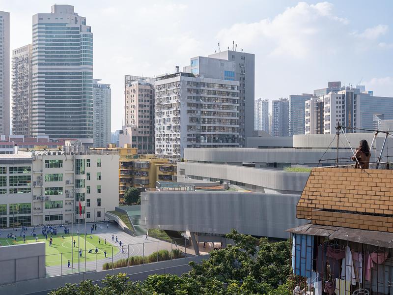 Dossier de presse | 2606-04 - Communiqué de presse | Cuizhu Foreign Language School - Studio Link-Arc - Architecture institutionnelle - East View - Crédit photo : Tian Fangfang