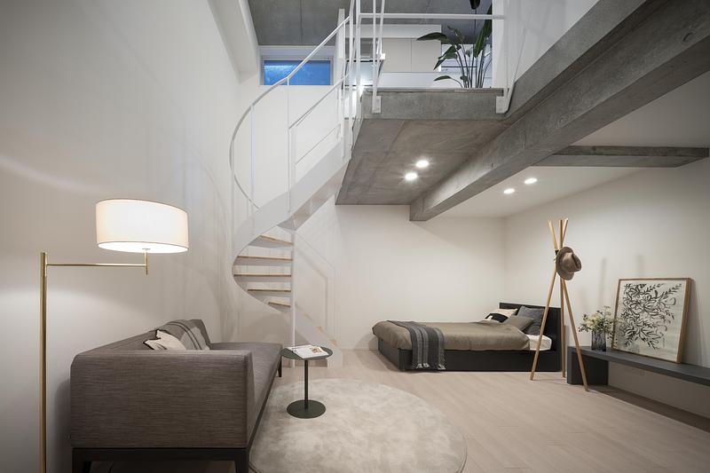 Dossier de presse | 3153-05 - Communiqué de presse | Ryuichi Sasaki Architecture crée Escenario Meguro Hanabusayama, une œuvre qui allie habitat urbain et forme naturelle - Ryuichi Sasaki Architecture - Architecture résidentielle - <font dir="auto" style="vertical-align: inherit;"><font dir="auto" style="vertical-align: inherit;"> INTERIOR</font></font> - Crédit photo :  Takumi Ota Photography 