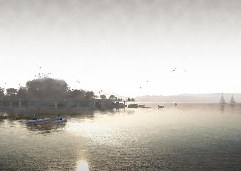 Press kit | 3979-01 - Press release | Te Ara Tukutuku - A Vision for a New Headland Open Space for Auckland, New Zealand - LandLAB + SCAPE - Urban Design - Marine Restoration Zone. View from a waka (canoe). - Photo credit: LandLAB