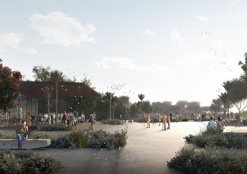 Press kit | 3979-01 - Press release | Te Ara Tukutuku - A Vision for a New Headland Open Space for Auckland, New Zealand - LandLAB + SCAPE - Urban Design - An urban space that forms a north-facing interface between built form and generous open spaces. A space that provides for gathering, celebrating and pausing, with structures that support events, activities, education and expression of Mana Whenua cultural values.<br> - Photo credit: LandLAB