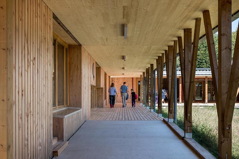 Press kit | 1065-03 - Press release | Leisure Centre with Dormitory - Atelier Quatre and r2k architectes - Institutional Architecture - Galleries around the prairie - Photo credit:  TREMEGE Frederic 