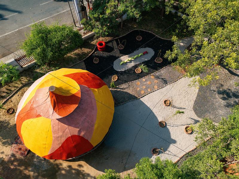 Dossier de presse | 7793-01 - Communiqué de presse | Chakrajeevan Udyan: The Circle of Life Park - Hsc Designs - Design urbain - Top view of the Park - Crédit photo : Notebook productions Sarthak