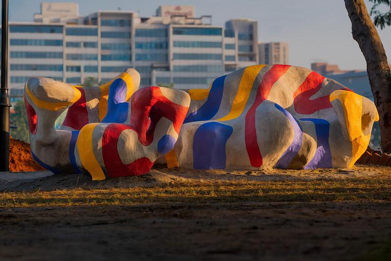 Dossier de presse | 7793-01 - Communiqué de presse | Chakrajeevan Udyan: The Circle of Life Park - Hsc Designs - Design urbain - Break out Bench  - Crédit photo : Notebook productions Sarthak